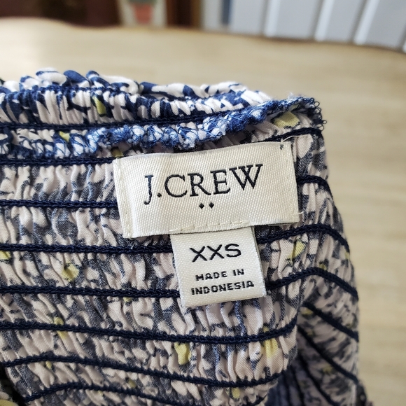 J. CREW XXS floral cottagecore blue and yellow dress Re-imagined - Picture 13 of 15